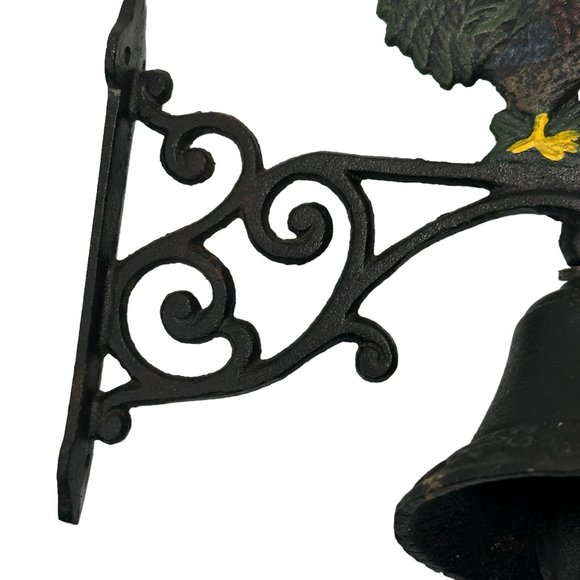 Rustic Cast Iron Rooster Traditional Farmhouse Dinner Bell - Picture 11 of 16